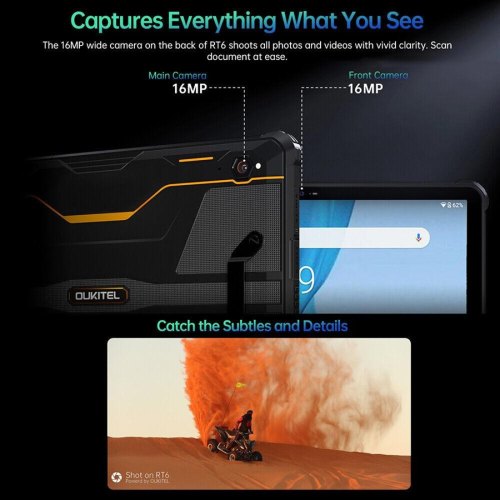 Планшет Oukitel RT6 10.1 FHD+ 8GB/256GB / MT8788 / 20000mAh / IP68/IP69K/MIL-STD-810G / LTE Orange