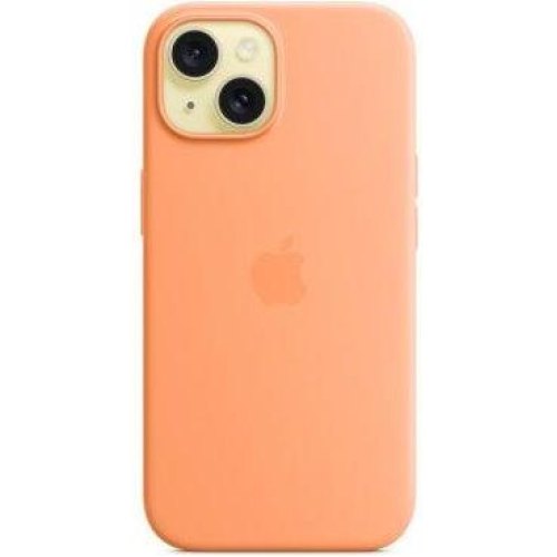 Чохол Apple iPhone 15 Silicone Case with MagSafe - Orange Sorbet (MT0W3ZM/A)
