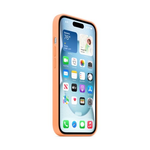 Чохол Apple iPhone 15 Silicone Case with MagSafe - Orange Sorbet (MT0W3ZM/A)
