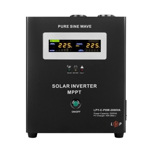 Сонячний інвертор (ДБЖ) LogicPower LPY-C-PSW-2000VA (1400W) MPPT24V