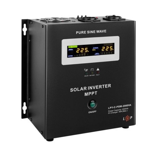 Сонячний інвертор (ДБЖ) LogicPower LPY-C-PSW-2000VA (1400W) MPPT24V