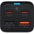 Baseus Wall Charger GaN3 Pro 2xUSB 2xType-C 65W Black with USB-C (CCGP040101)