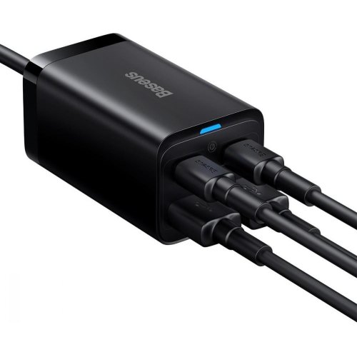 Baseus Wall Charger GaN3 Pro 2xUSB 2xType-C 65W Black with USB-C (CCGP040101)