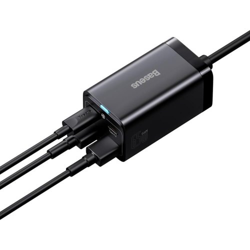 Baseus Wall Charger GaN3 Pro 2xUSB 2xType-C 65W Black with USB-C (CCGP040101)