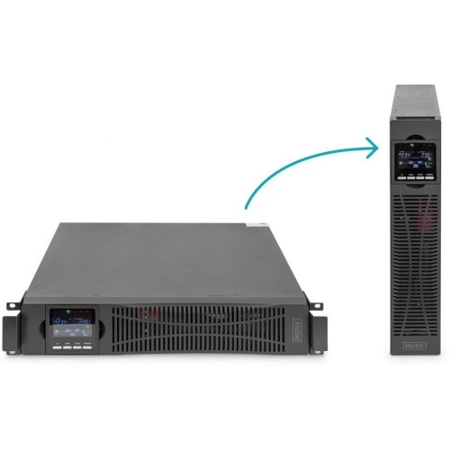 ДБЖ, DIGITUS 1000VA/1000W, RTU2, LCD, RJ45, RS232, USB, 8xC13
