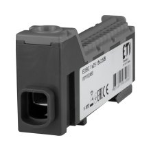 Блок розподільчий ETI, EDBC-1x25-13x2,5/B (63A, 1000V AC/1500V DC, IN: 1x25, OUT: 13x2,5; чорний)