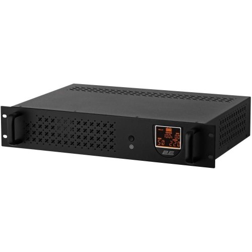 ДБЖ, 2E RE850, 850VA/480W, RM 2U, LCD, USB, 2xSchuko
