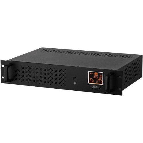 ДБЖ, 2E RE850, 850VA/480W, RM 2U, LCD, USB, 2xSchuko