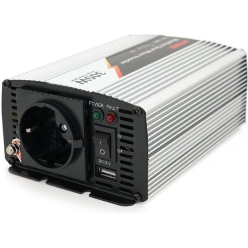 Інвертор JYM-300-12V (300Вт), 12/220V, approximated, 1Shuko, USB, клеми, Box Q20