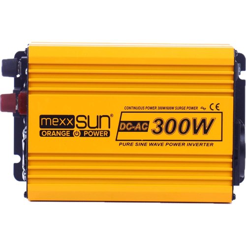 Інвертор Mexxsun MXSPSW-300 12V/220V, 300W з правильною синусоїдою, 1 універсальна розетка, клеми