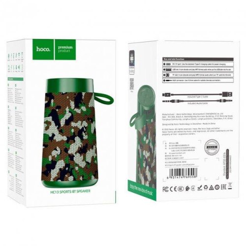Портативна колонка Hoco HC13 Sports BT speaker, Camouflage Green
