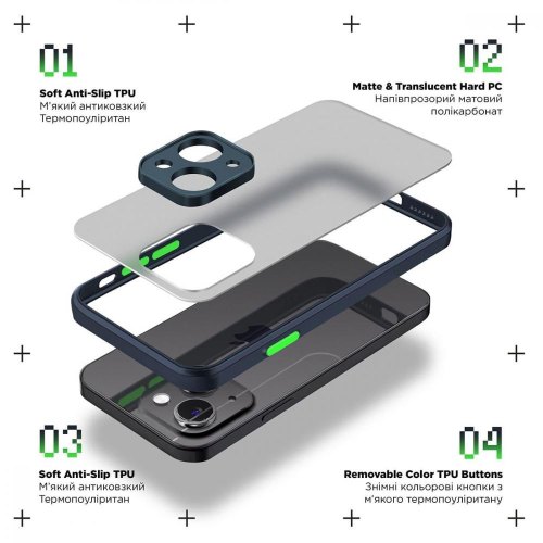 Чохол-накладка ArmorStandart Frosted Matte для Xiaomi Redmi 9A Navy Blue (ARM66731)