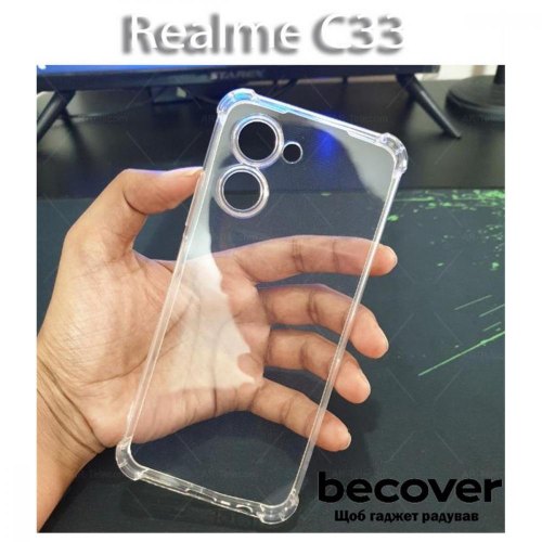 Чохол-накладка Anti-Shock BeCover для Realme C33 Clear (708922)