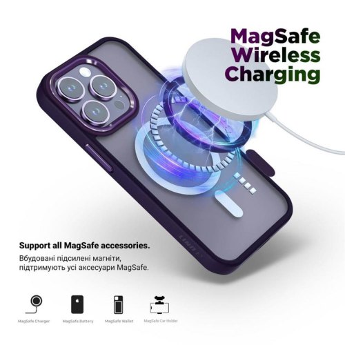 Чохол-накладка ArmorStandart Unit MagSafe для Apple iPhone 14 Pro Max Purple (ARM66953)