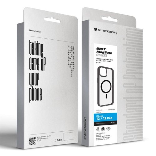 Чохол-накладка ArmorStandart Unit MagSafe для Apple iPhone 12/12 Pro Black (ARM66930)