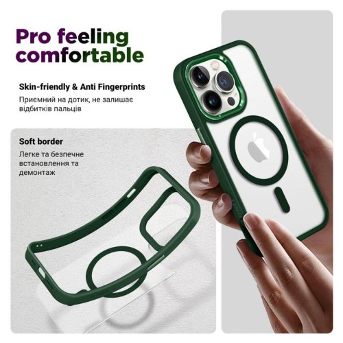 Чохол-накладка ArmorStandart Unit MagSafe для Apple iPhone 13 Pro Dark Green (ARM66941)