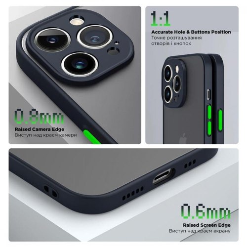Чохол-накладка ArmorStandart Frosted Matte для Apple iPhone 14 Pro Navy Blue (ARM64483)