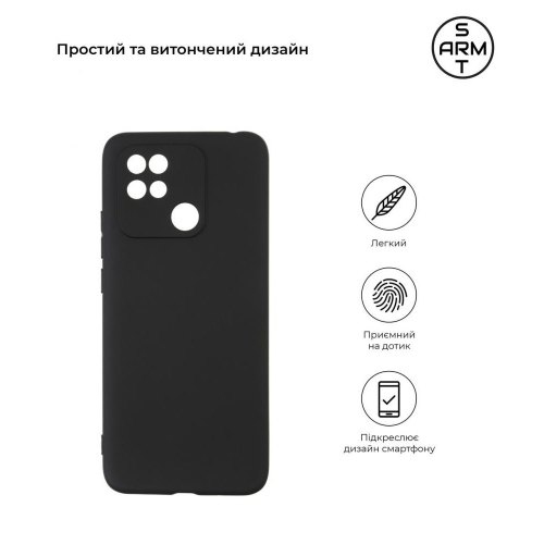 Чохол-накладка ArmorStandart Matte Slim Fit для Xiaomi Redmi 10C Camera cover Black (ARM61304)
