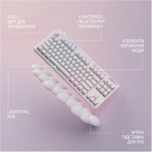 Клавіатура бездротова Logitech G715 Linear White (920-010692)