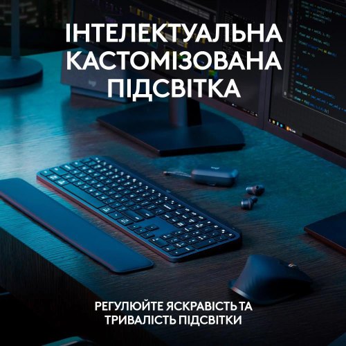 Клавіатура бездротова Logitech MX Keys S Graphite (920-011593)