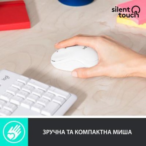 Комплект (клавіатура, миша) бездротовий Logitech MK295 Combo White USB (920-009824)
