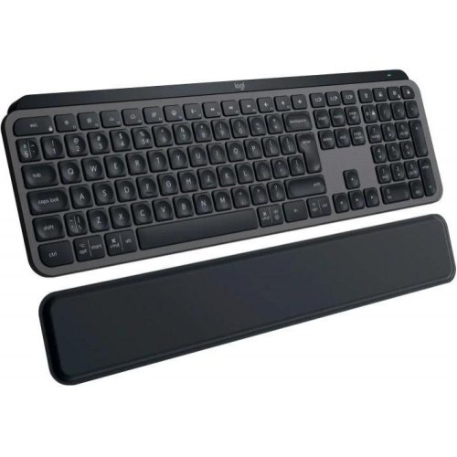 Клавіатура бездротова Logitech MX Keys S Plus Palm Rest Graphite (920-011589)
