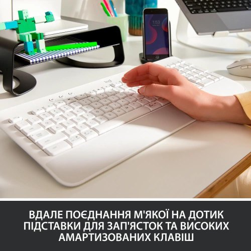 Клавіатура бездротова Logitech Signature K650 US OffWhite USB (920-010977)