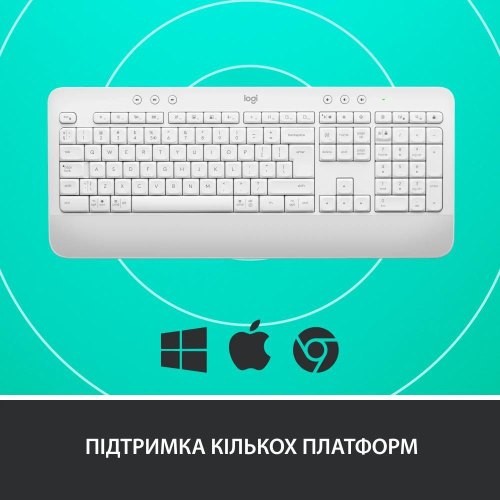 Клавіатура бездротова Logitech Signature K650 US OffWhite USB (920-010977)