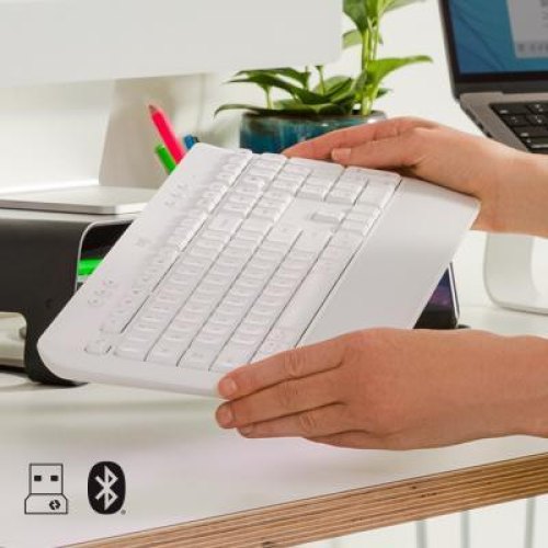 Клавіатура бездротова Logitech Signature K650 US OffWhite USB (920-010977)