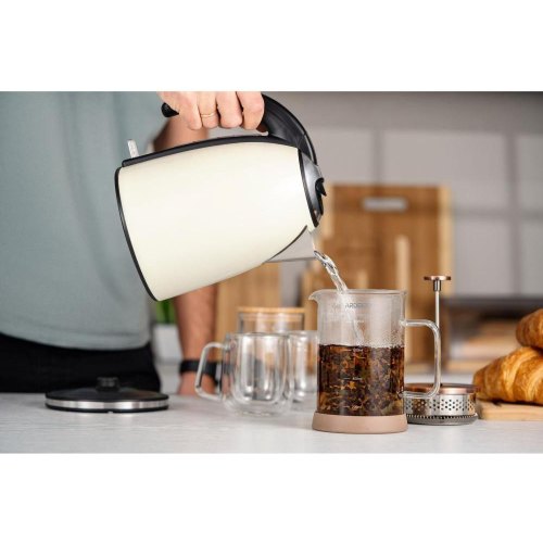 Електрочайник Ardesto 1.7л, Strix, метал, бежевий глянець