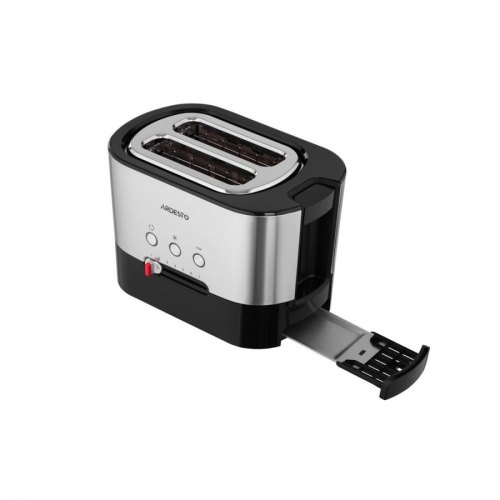 Тостер Ardesto Steel Collection 1000Вт, метал/пластик, сріблясто-чорний