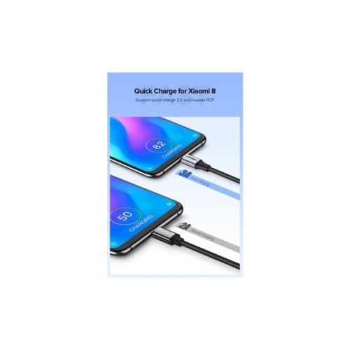 Кабель UGREEN US288 USB-A 2.0 to USB-C Cable Nickel Plating Aluminum Braid 1.5m, Black (UGR-60127)