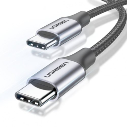 Кабель UGREEN US316 USB-C Cable Aluminum Case with Braided 2m, Black (UGR-70429)