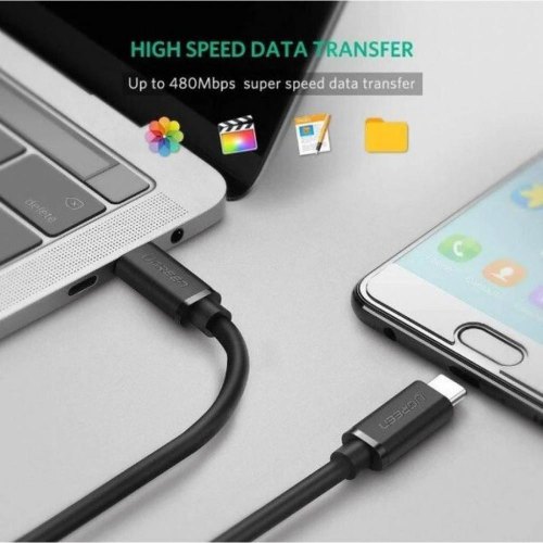 Кабель UGREEN US286 USB-C 2.0 M/M Cable 2m, Black (UGR-10306)