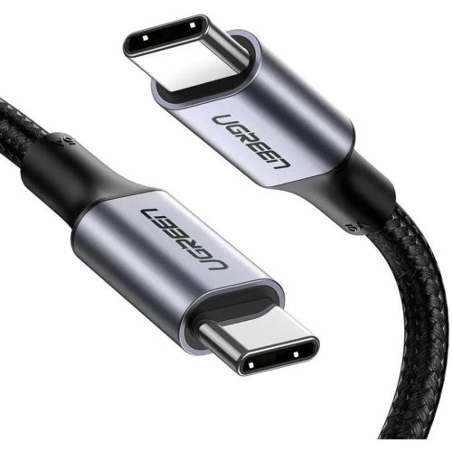 Кабель UGREEN US316 USB-C Cable Aluminum Case with Braided 1m, Black (UGR-70427)