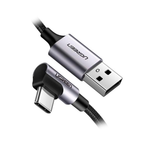 Кабель UGREEN US284 Right Angle USB-A to USB-C Cable 3m, Space Gray (UGR-70255)