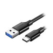 Кабель UGREEN US184 USB 3.0 A Male to Type C Male Cable Nickel Plating 2m, black (UGR-20884)