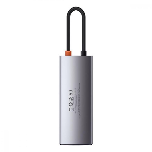 USB-хаб Baseus Metal Gleam Series 5-in-1 (3xUSB3.0 + 4KHD  + Type-C ), Gray
