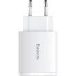 МЗП Baseus Compact Quick Charger 2U+C 30W EU White