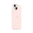 Чохол Apple iPhone 15 Silicone Case with MagSafe - Light Pink (MT0U3ZM/A)