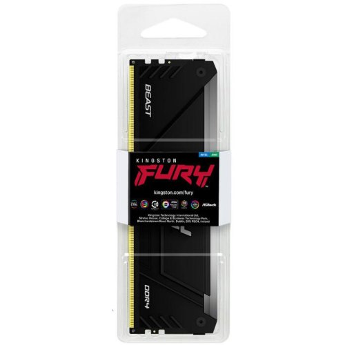 Модуль пам'яті DDR4 8GB/3200 Kingston Fury Beast RGB (KF432C16BB12A/16)