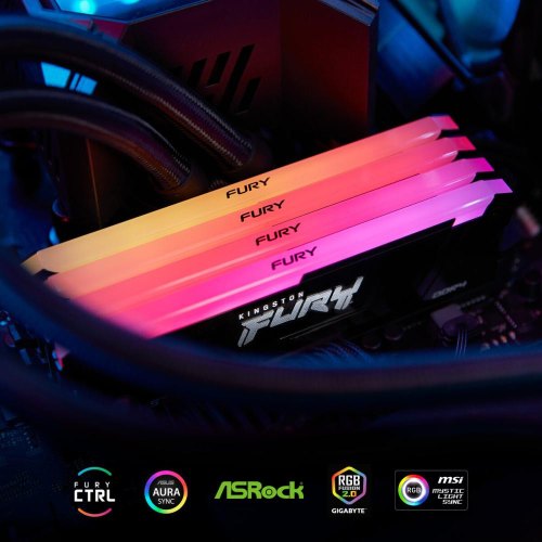 Модуль пам'яті DDR4 8GB/3200 Kingston Fury Beast RGB (KF432C16BB12A/16)