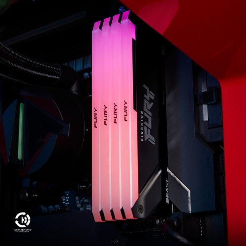 Модуль пам'яті DDR4 8GB/3200 Kingston Fury Beast RGB (KF432C16BB12A/16)