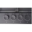 Варильна поверхня Whirlpool газова, 60см, чавун, конфорка з подвійним рядом полум'я, чорний