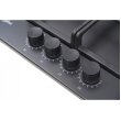 Варильна поверхня Whirlpool газова, 60см, чавун, конфорка з подвійним рядом полум'я, чорний
