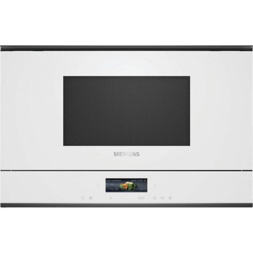 Мікрохвильова піч Siemens вбудована, 21л, електр. управл., 900Вт, дисплей, білий