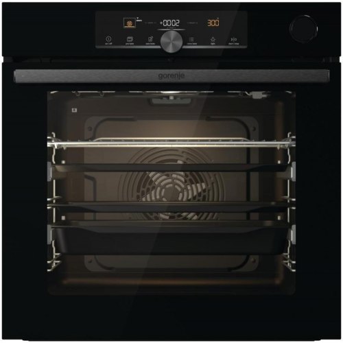 Духова шафа Gorenje електрична, 77л, A+, пара, дисплей, 300 °C, Wi-Fi, чорний