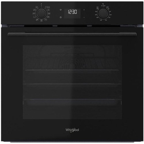 Духова шафа Whirlpool електрична, 71л, A+, дисплей, конвекція, телескопічні напрямні, чорний