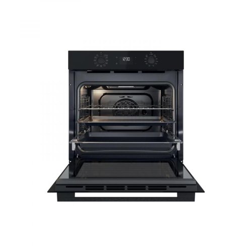 Духова шафа Whirlpool електрична, 71л, A+, дисплей, конвекція, телескопічні напрямні, чорний