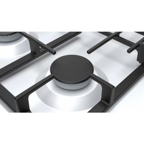 Варильна поверхня Bosch  газова на склі, 60см, чавун, білий
